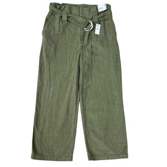 Express Original cropped wide leg super high rise 100% cotton size 12 NWT - Picture 1 of 8
